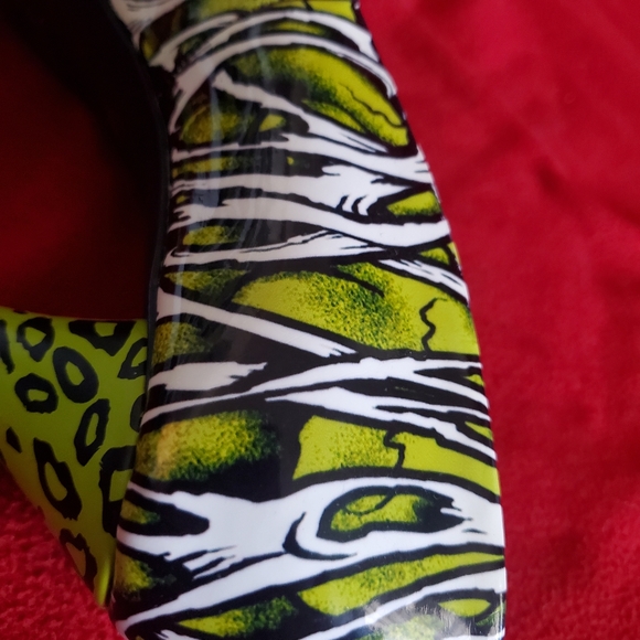 Too Fast Brand Smokin High Heel Shoes green zombie - Picture 10 of 13